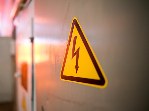 Warning Sign on Electrical Cabinet