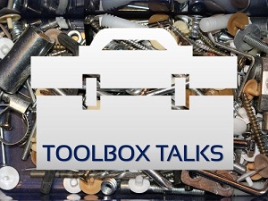 icon of a toolbox on a background of bolts and screws