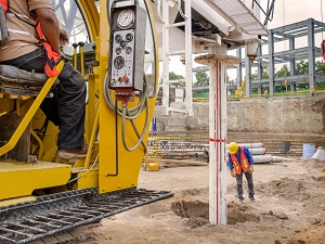 Drilling Hole on Construction Site