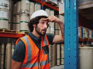 Warehouse Worker Feeling Poorly at Work