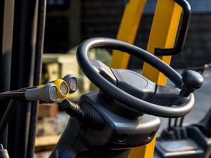 Steering Wheel of a Forklift