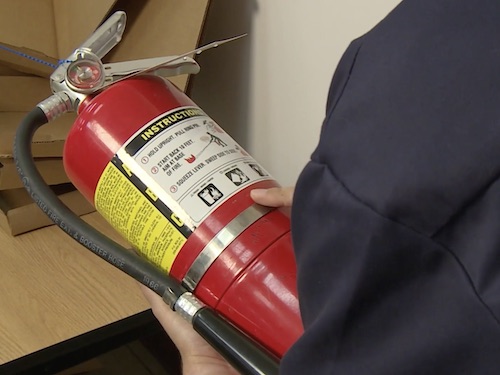 This safety video program on Using Fire Extinguishers in Construction Environments discusses the types of fire extinguishers there are and when each type should be used. It also provides practical guidance on how to use a fire extinguisher employing the “P.A.S.S.” method.