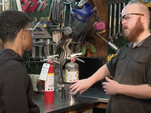 This safety video program on Using Fire Extinguishers in in Industrial Environments discusses the types of fire extinguishers there are and when each type should be used. It also provides practical guidance on how to use a fire extinguisher employing the “P.A.S.S.” method.