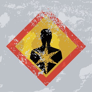 Graphic indicating a health hazard warning.