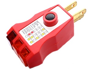 GFCI tester that plugs into the outlet.