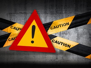 Hazard Sign and Caution Tape