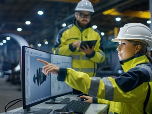 Industrial Workers Wearing PPE