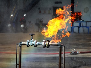 Gas Leak Fire in Industrial Building