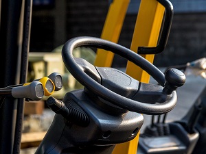Steering Wheel of a Forklift