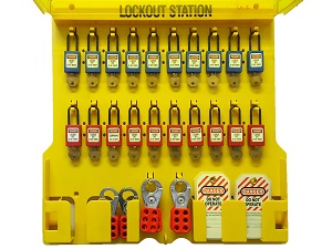 Lockout Station with Assorted Locks and Tags