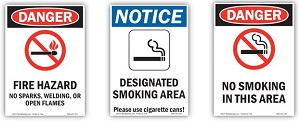 Examples of Fire Prevention Danger Signs
