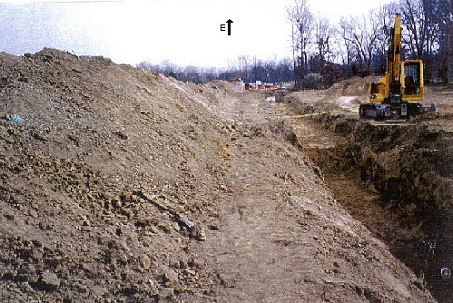 Sewer installation project, the trench was approximately 200 feet long.