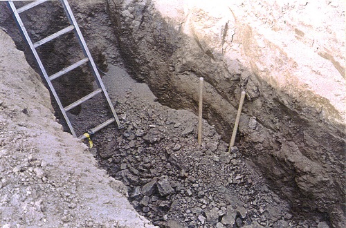 Trench where the fatal incident occurred.