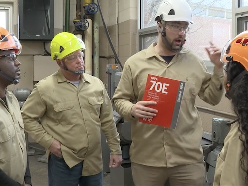 This safety video on Understanding NFPA 70E Electrical Safety Programs in Industrial Environments contains information about the Standard itself, how to create an effective Electrical Safety Program for a workplace, and the steps that should be taken to establish an Electrically Safe Work Condition. 
