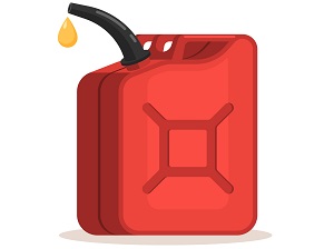 Graphic image of a red gasoline can.