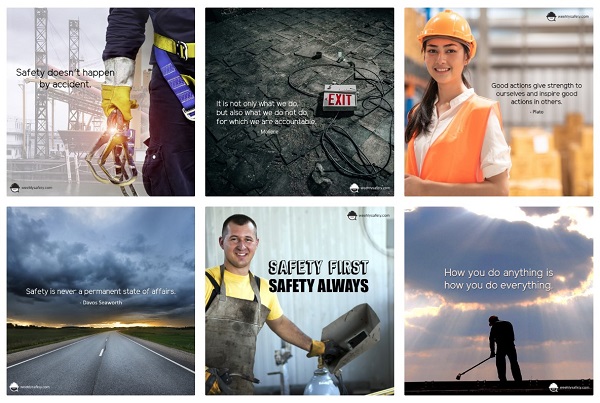 Various Safety Quotes in a grid format