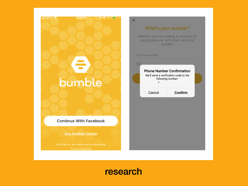 looking at Bumble app as a research