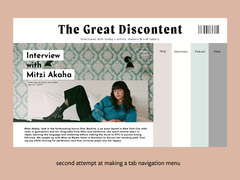 the second version with the tabs