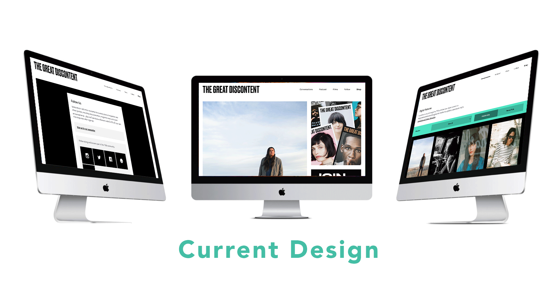 the current design of The Great Discontent's website