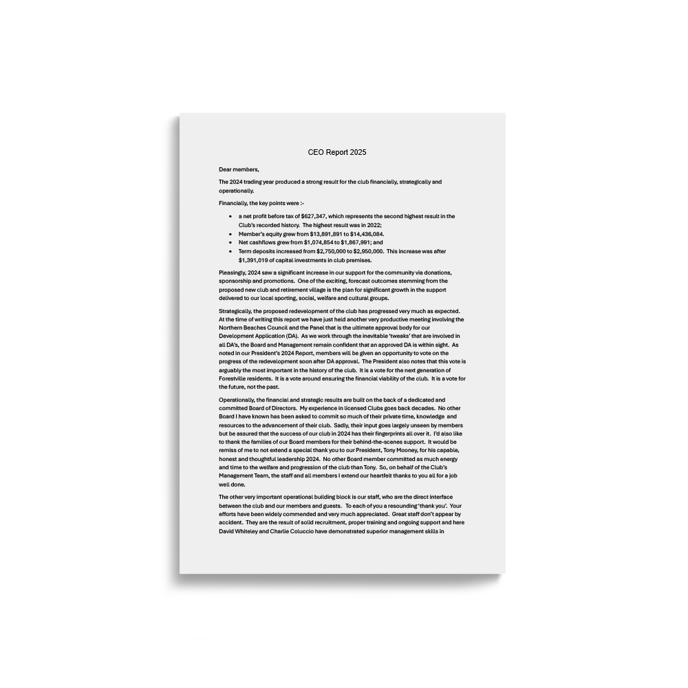 2025 CEO's Report