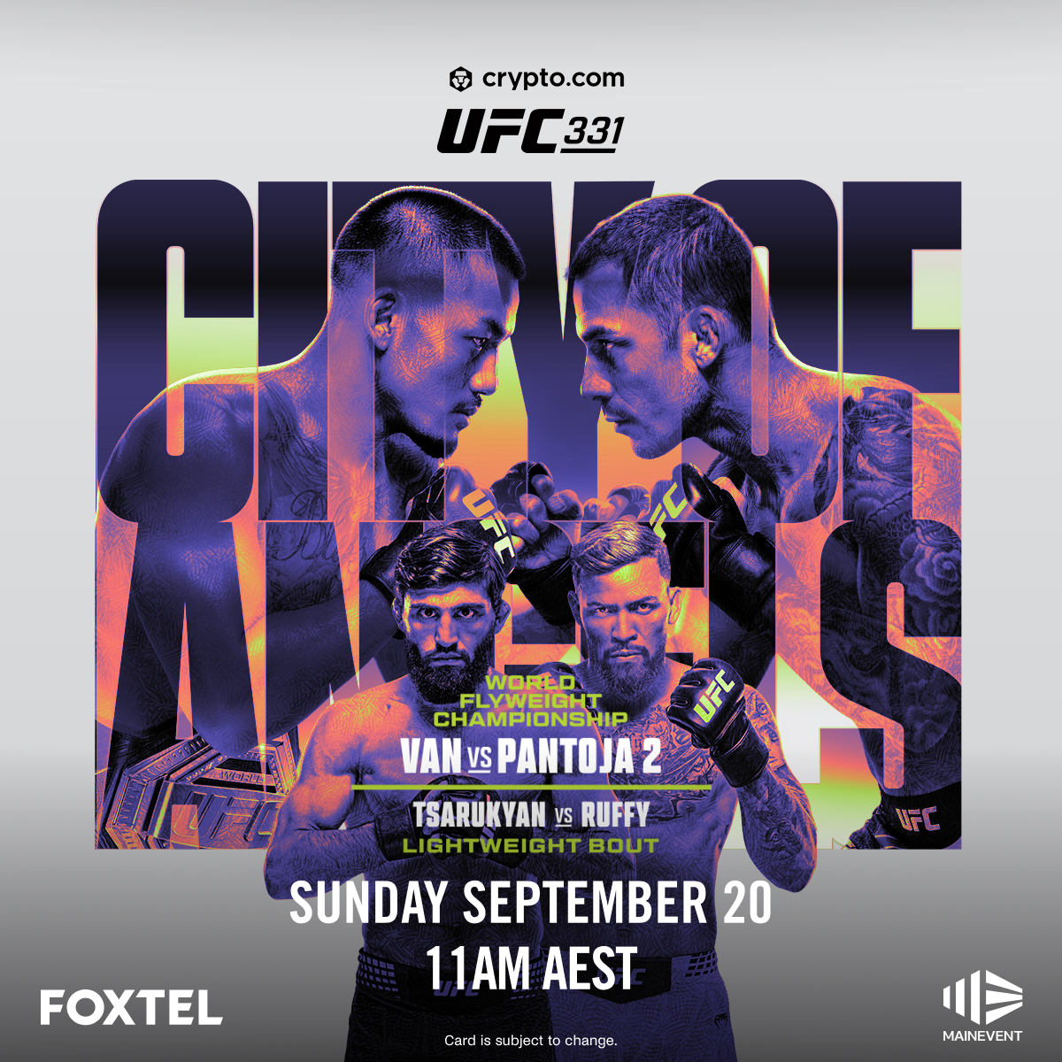 UFC 331: Van vs Pantoja 2