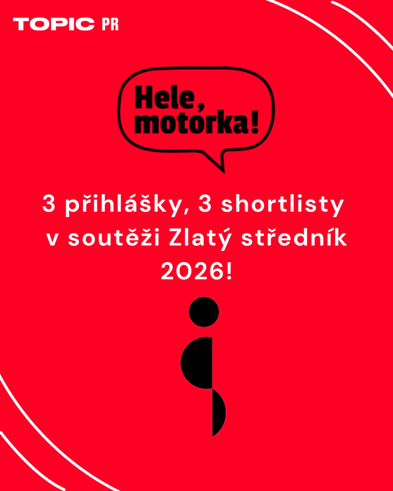 Tři shortlisty Zlatého středníku od @ascopacz pro projekt Hele, motorka! 🙌

V neskutečné konkurenci 650 přihlášek se nám podařilo s naším projektem Hele, motorka!, vytvořeným ve spolupráci s @ibesip a @triad_cz, dostat dokonce třikrát na shortlist. 