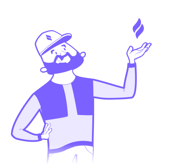 Homem de boné com a marca da taller na mão
