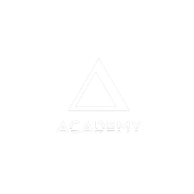 academy la logo white