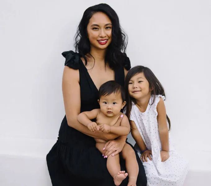 Eileen Rosete With The Kids.