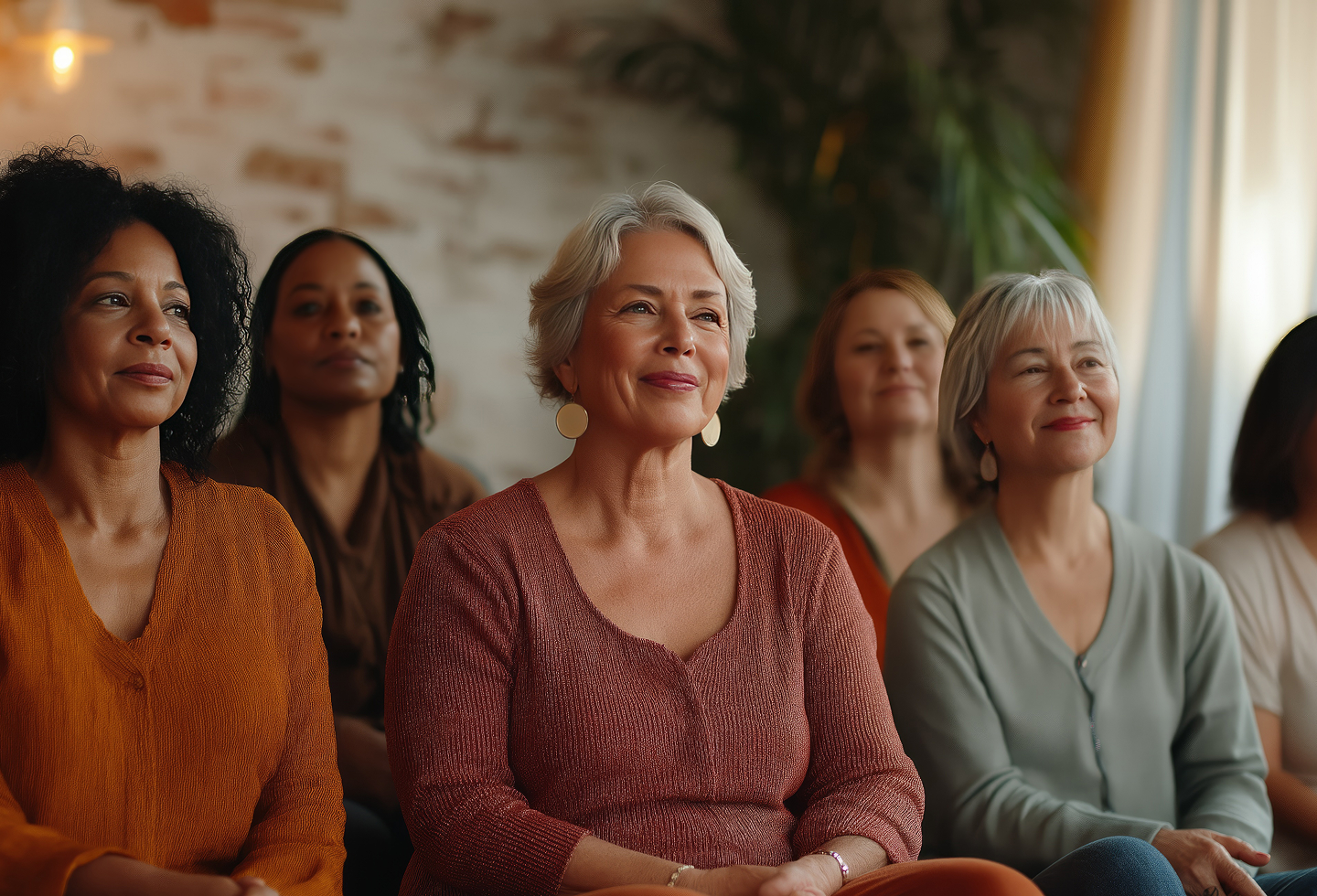 Women of different ages sitting together representing the pelvic floor and hormone connection.