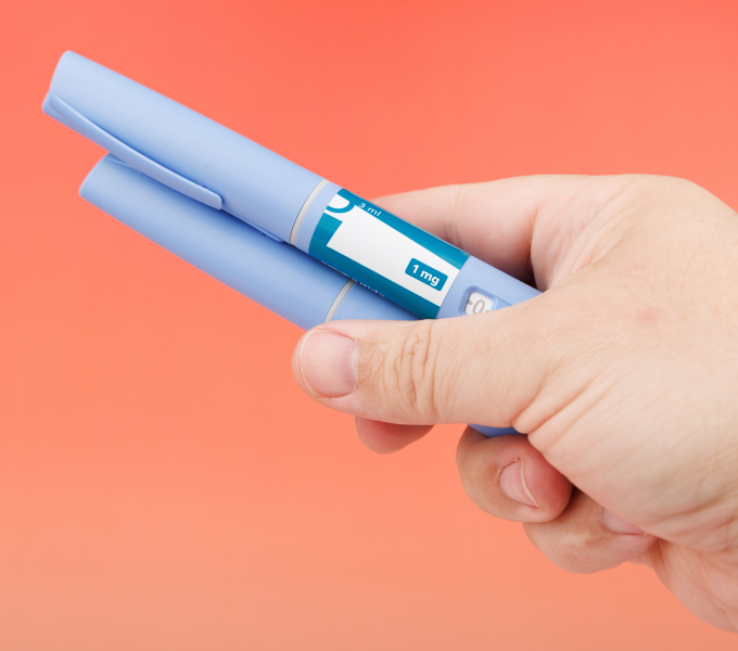 Person holding GLP1s for PCOS
