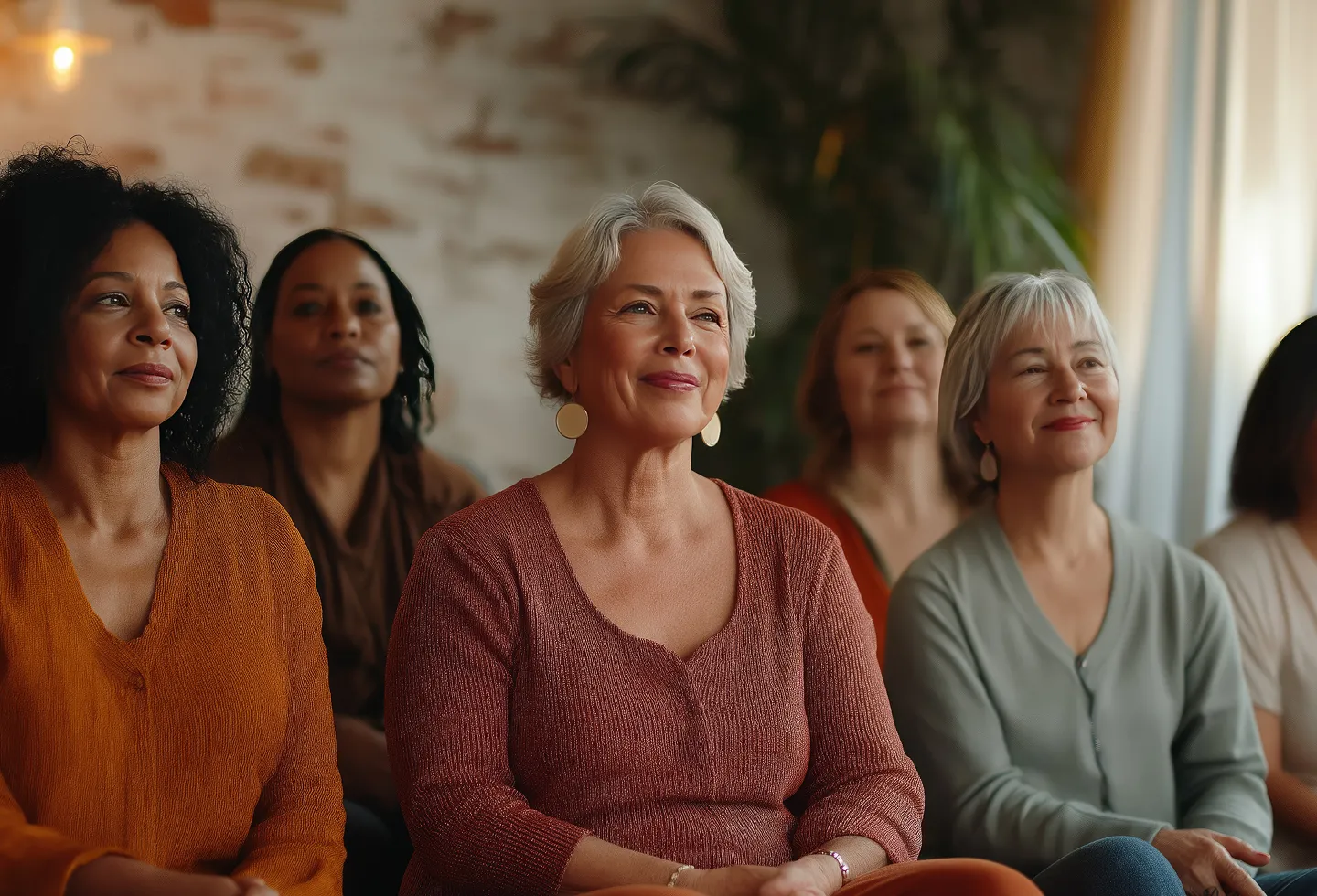 Women of different ages sitting together representing the pelvic floor and hormone connection.