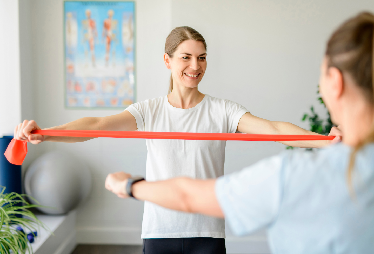 Woman doing pelvic floor physical therapy exercises forever