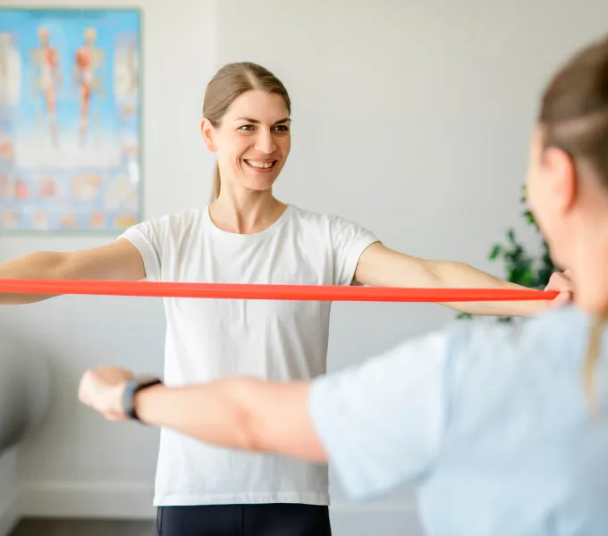 Woman doing pelvic floor physical therapy exercises forever.