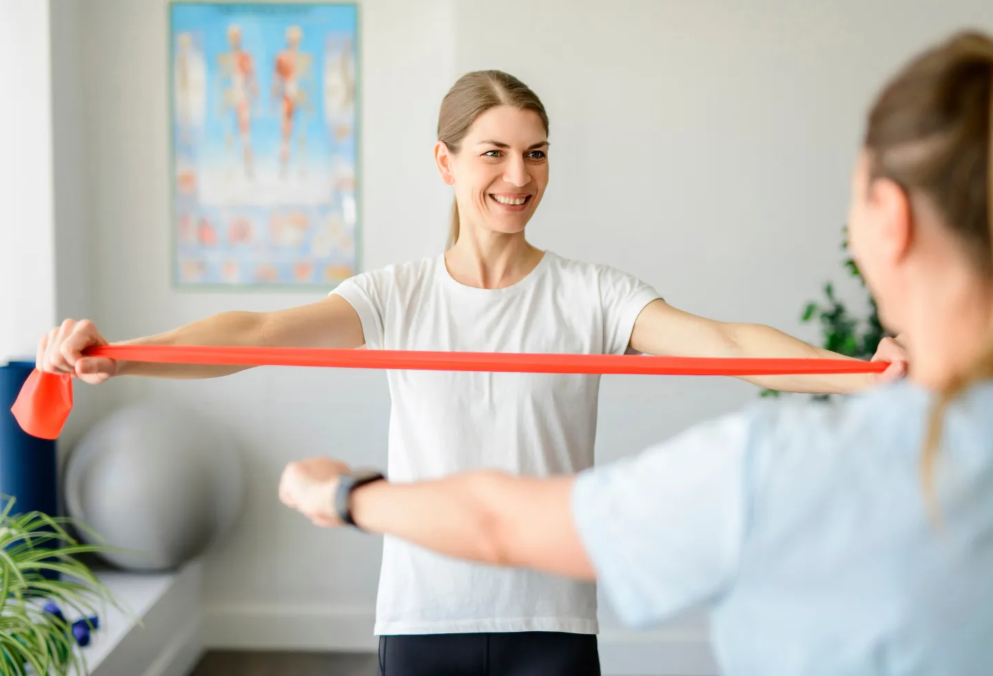 Woman doing pelvic floor physical therapy exercises forever.
