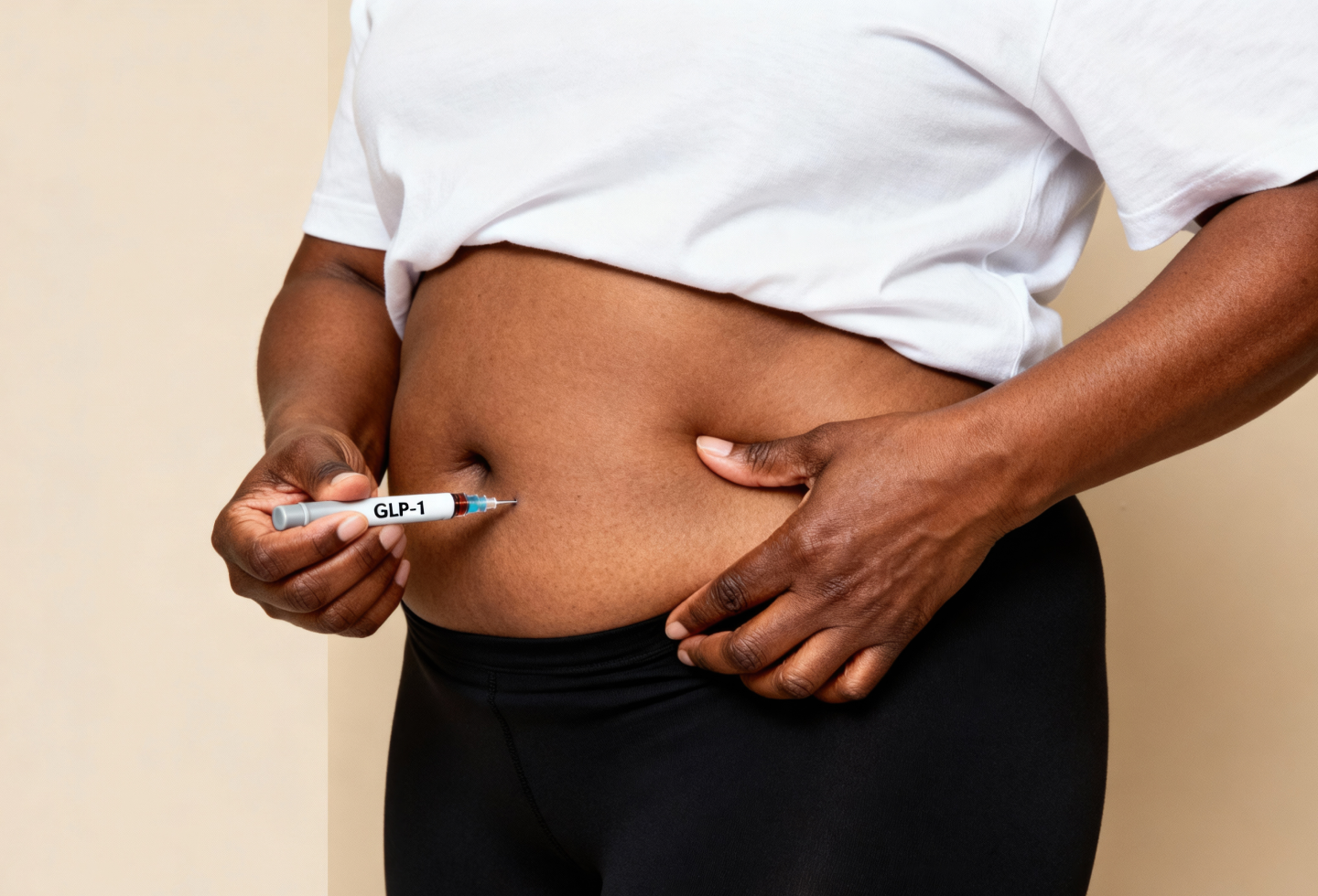 Person taking GLP1s for postpartum weight loss