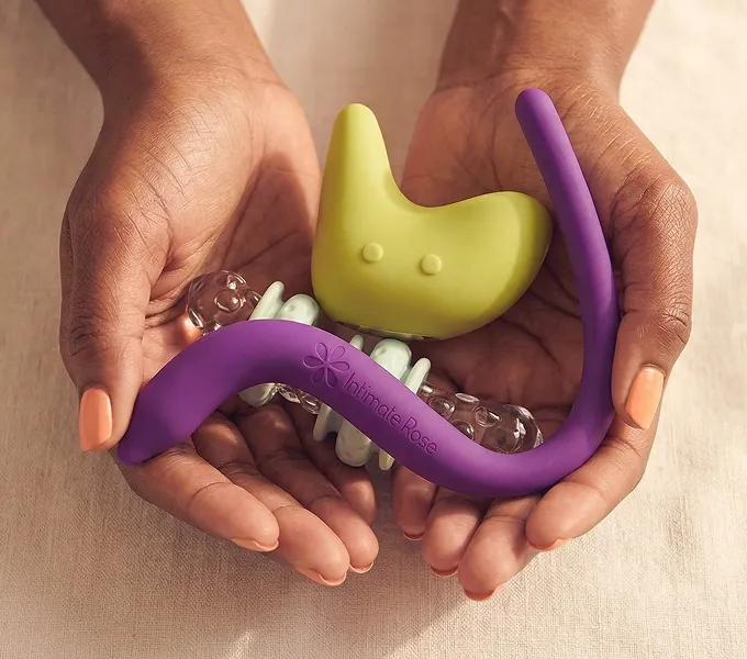 Pelvic floor-friendly sex toys and tools for pain with penetration like the Kiwi and Ohnut.