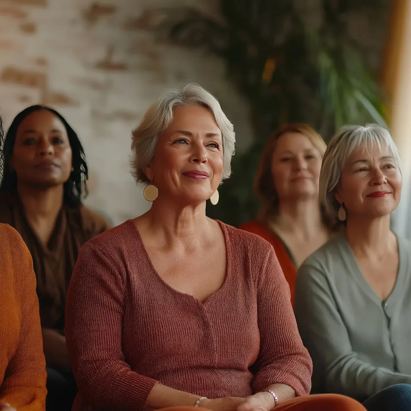 Women of different ages sitting together representing the pelvic floor and hormone connection.