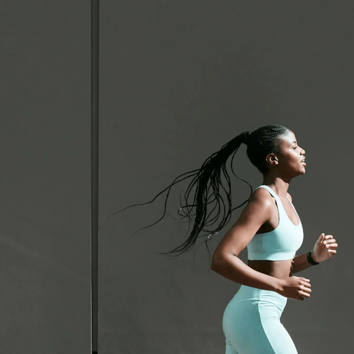Woman running.