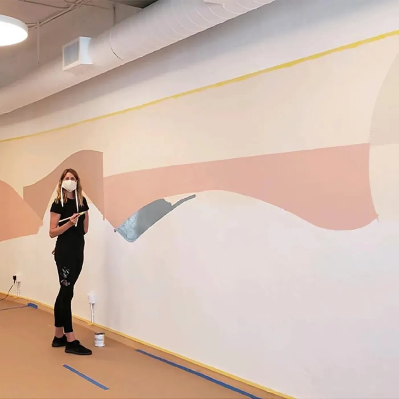 A site-specific mural called “Crescere” in Brentwood.