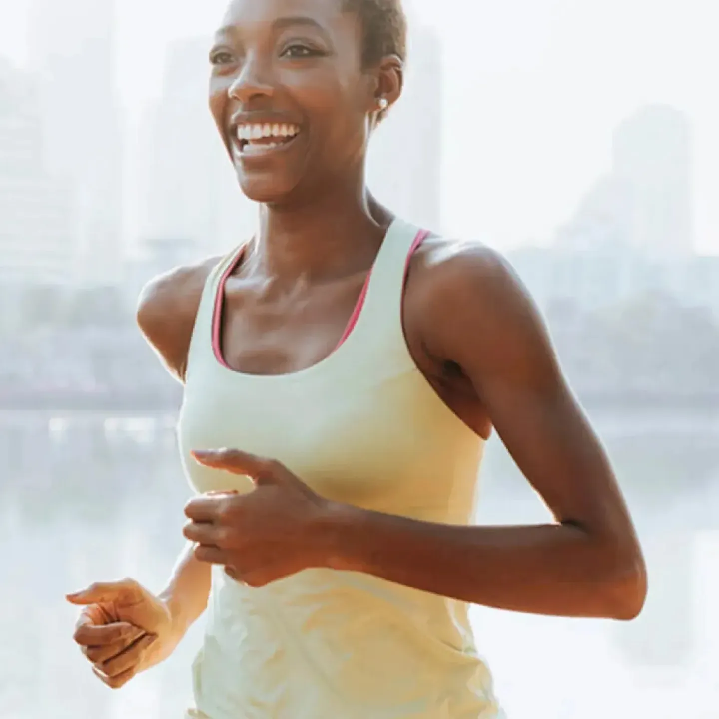 Woman running.