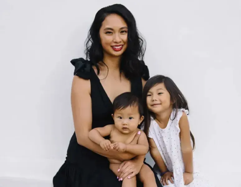 Eileen Rosete With The Kids.