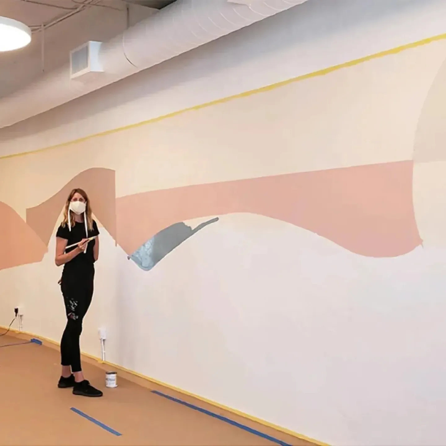 A site-specific mural called “Crescere” in Brentwood.