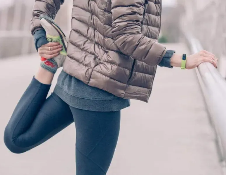 Woman running.