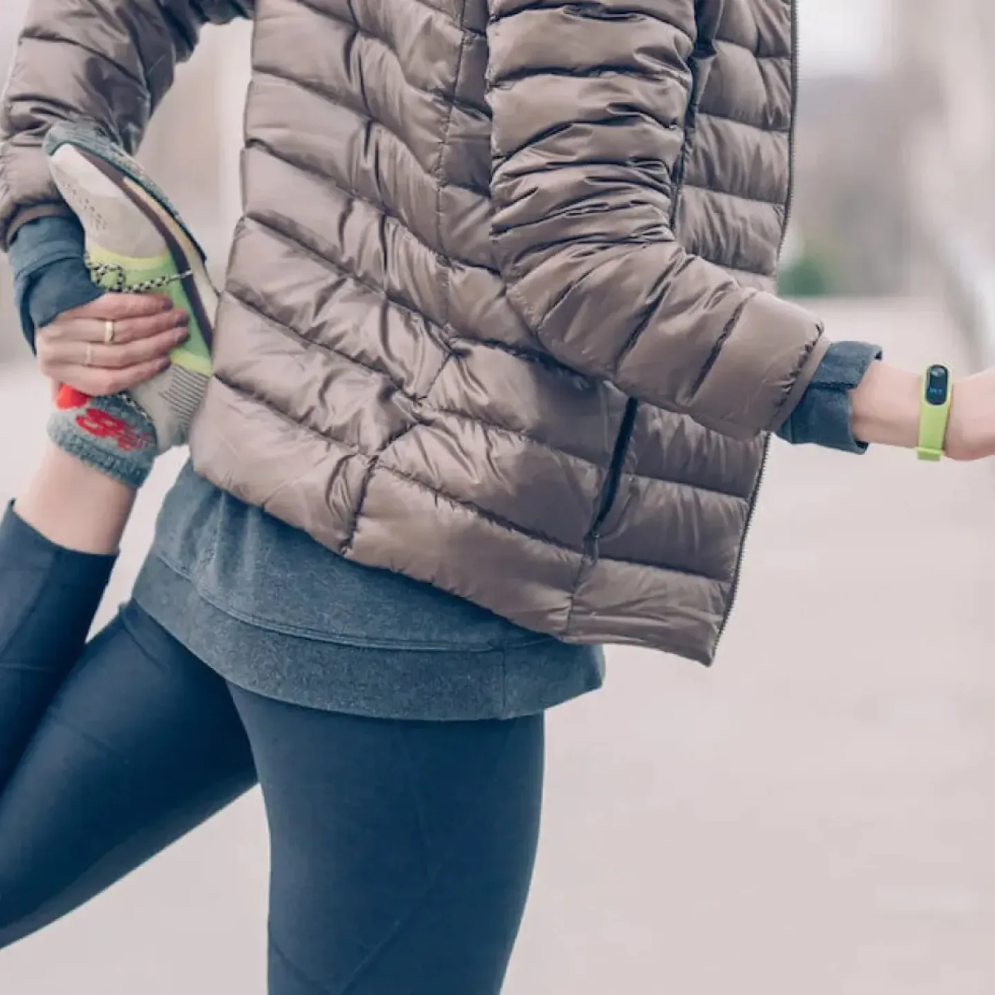 Woman running.