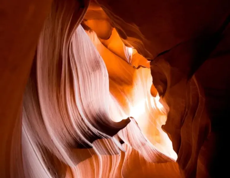 A red rock cavern that looks like a vaginal opening.