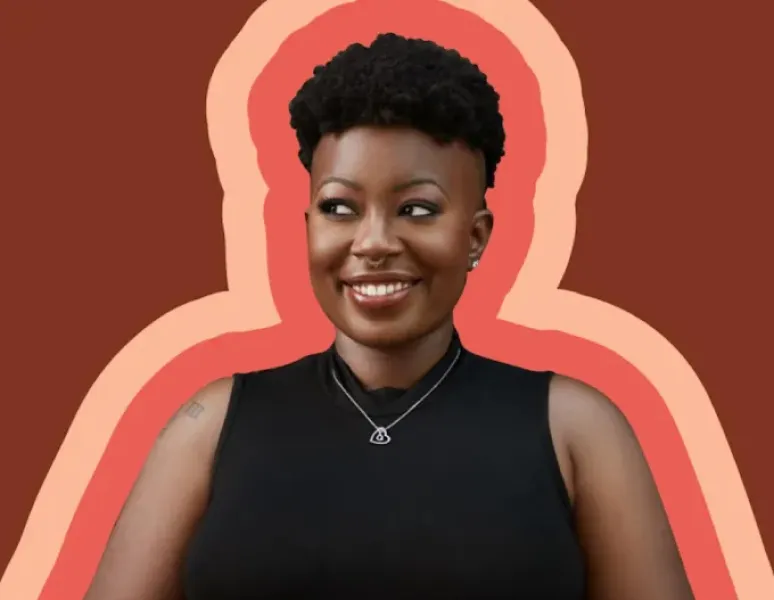 A portrait of Sabia Wade, aka The Black Doula, Origin Advisor and author of a new book on Reproductive Justice.
