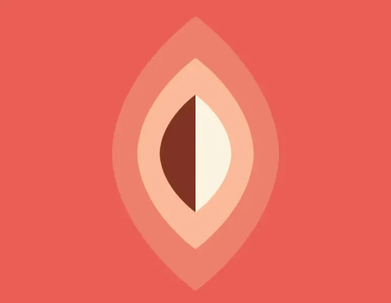 A colorful illustration representing a vagina.
