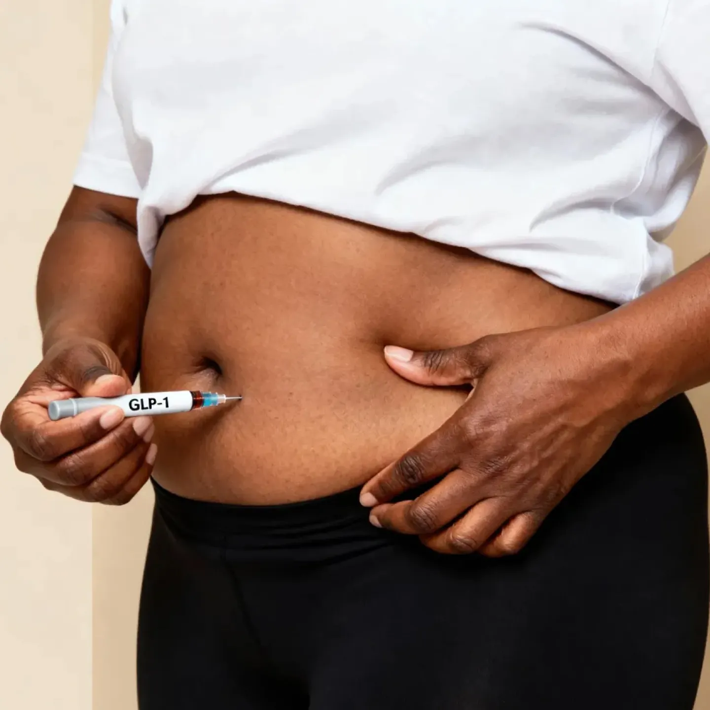 Person taking GLP1s for postpartum weight loss.