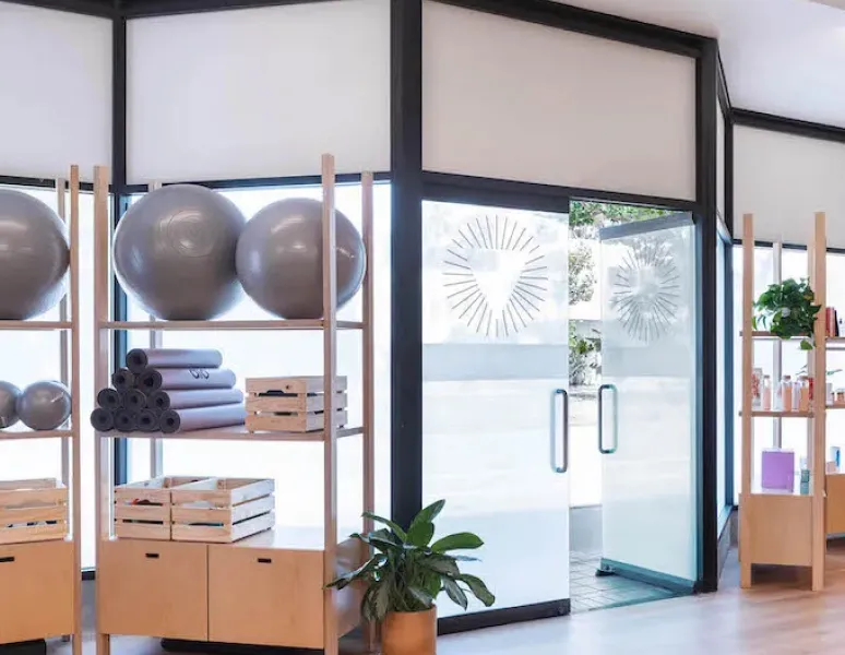 The bright, open space at Origin Physical Therapy in Brentwood, LA, CA.
